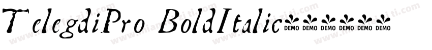 TelegdiPro BoldItalic字体转换